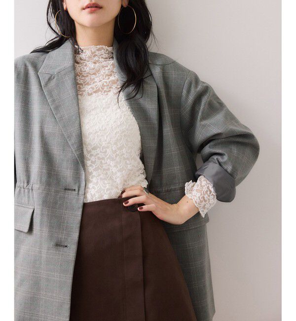 VIS「チェックアソートウエストドロストジャケット」|テーラードジャケット|