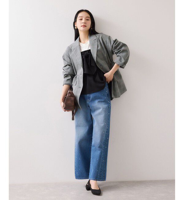 VIS「チェックアソートウエストドロストジャケット」|テーラードジャケット|