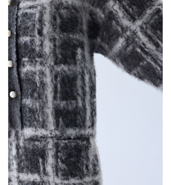 VIS「チェックアソートシャギーニットカーディガン/セットアップ対応」|カーディガン|