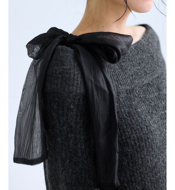 VIS「肩リボンミニ丈ニットワンピース/2WAY」|ワンピース|