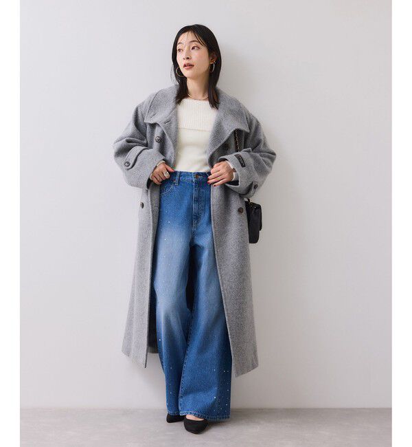 VIS「フェザーヤーンオフショルもちもちリブニット/イージーケア」|ニット・セーター|