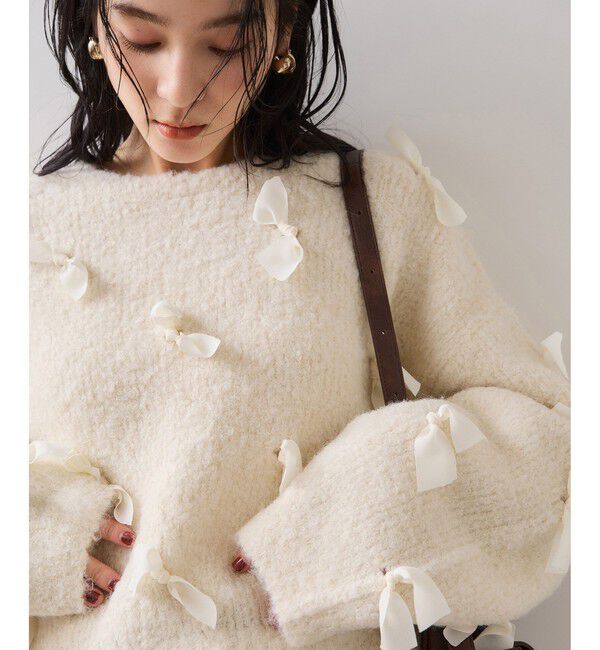 VIS「【WEB限定】ゆるっとボリュームリボンモチーフニット」|ニット・セーター|キナリ(16)