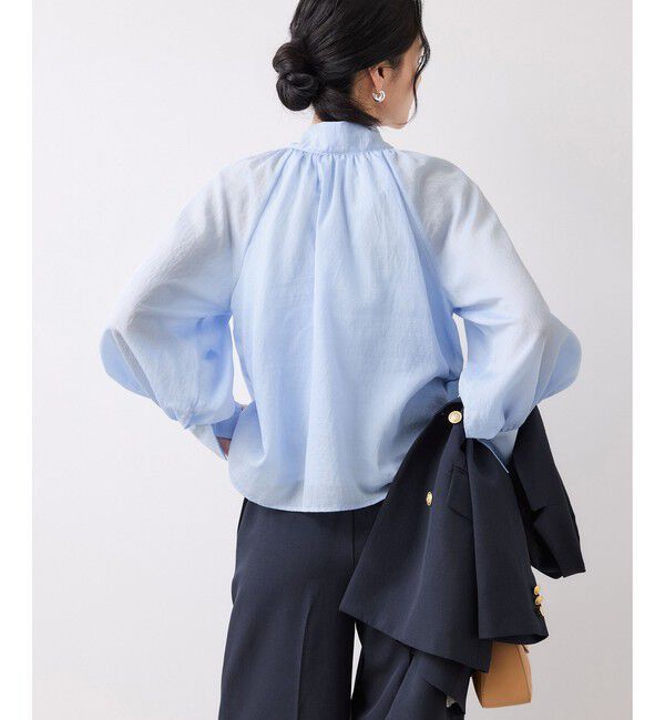 VIS「前後2WAYボリュームボウタイブラウス/イージーケア」|シャツ・ブラウス|