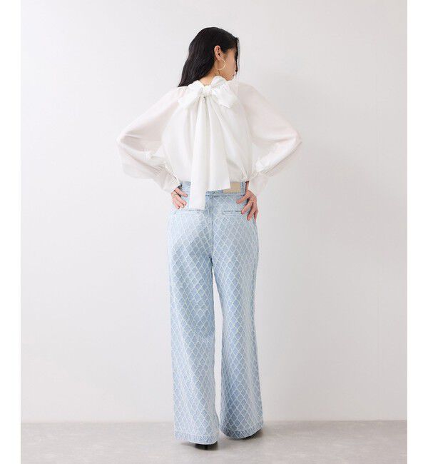 VIS「前後2WAYボリュームボウタイブラウス/イージーケア」|シャツ・ブラウス|