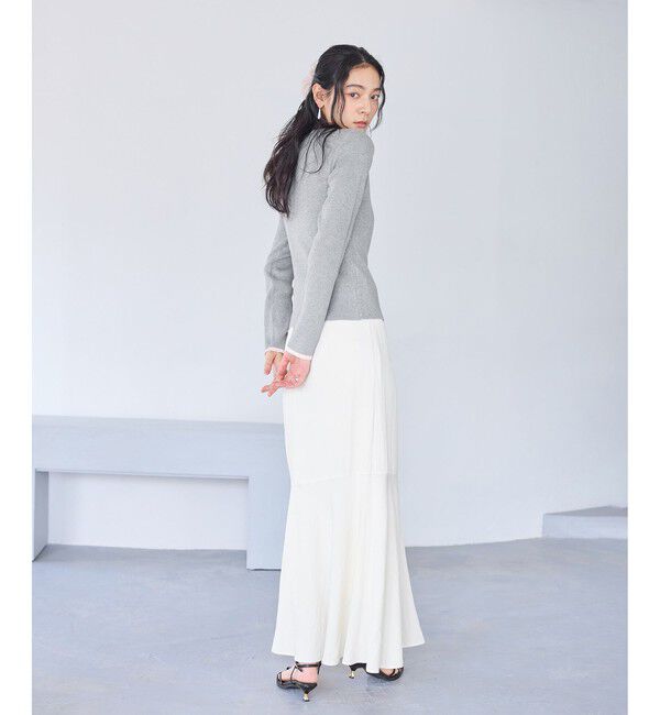 VIS「バイカラークルーネックカーディガン」|カーディガン|