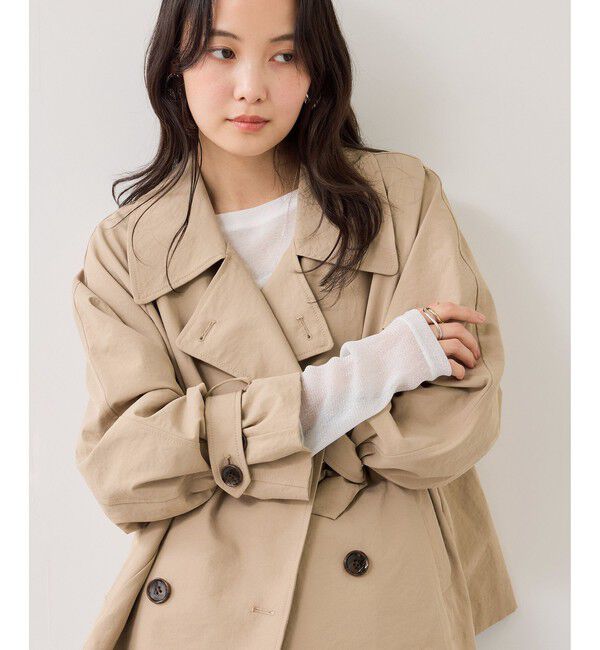 VIS「ラメメッシュスリーブ切り替えシアーロンT」|Tシャツ・カットソー|