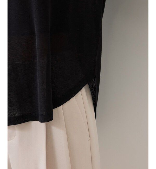 VIS「ラメメッシュスリーブ切り替えシアーロンT」|Tシャツ・カットソー|