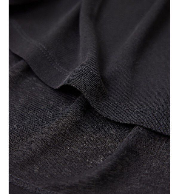 VIS「ラメメッシュスリーブ切り替えシアーロンT」|Tシャツ・カットソー|