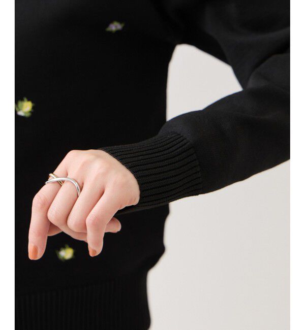 VIS「【WEB限定】フルーツ刺しゅうクルーネックカーディガン」|カーディガン|