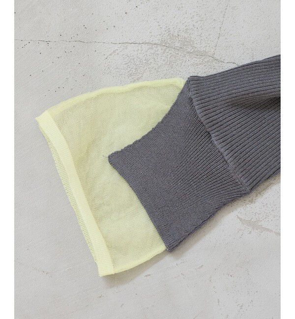 VIS「【WEB限定】袖フレア配色レイヤードカーディガン」|カーディガン|