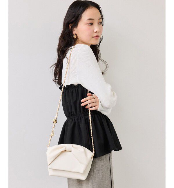 VIS「シャーリングビスチェドッキングニット/イージーケア」|ニット・セーター|