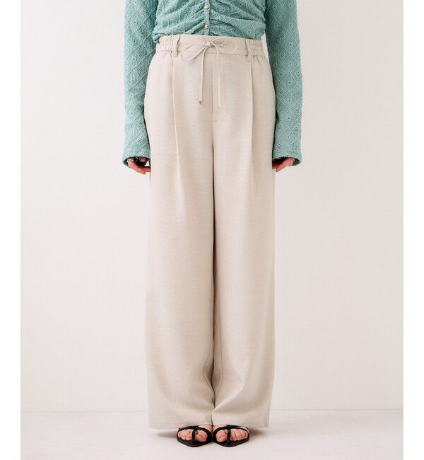 VIS「【WEB限定】美easyリネンライクウエストドロストイージーパンツ/イージーケア・接触冷感」|チノ|