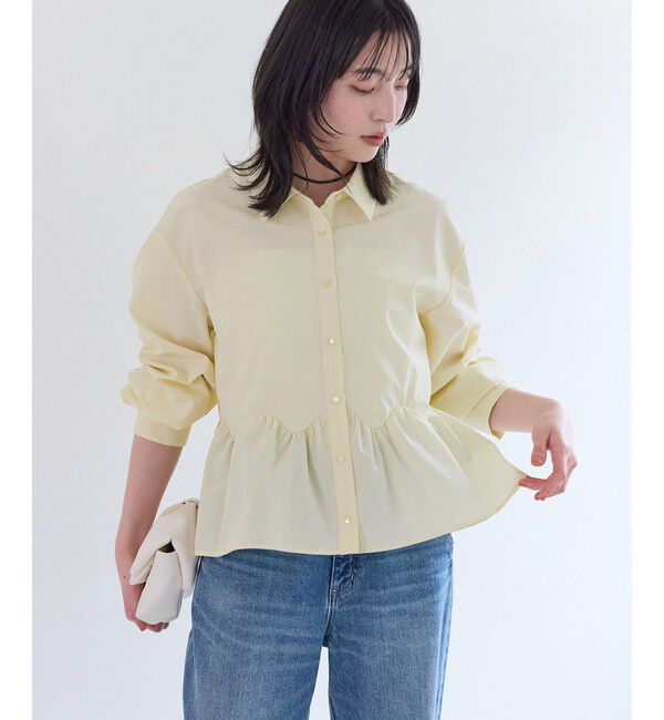 VIS「ウエーブヘムペプラムシャツ」|シャツ・ブラウス|