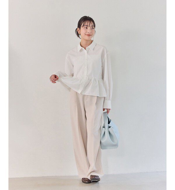 VIS「ウエーブヘムペプラムシャツ」|シャツ・ブラウス|