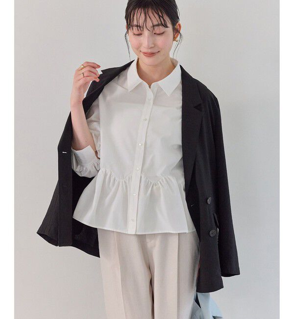 VIS「ウエーブヘムペプラムシャツ」|シャツ・ブラウス|