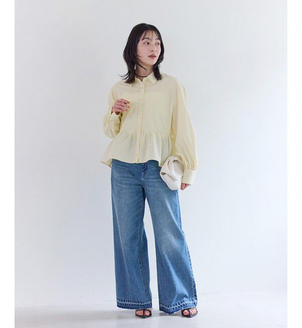 VIS「ウエーブヘムペプラムシャツ」|シャツ・ブラウス|