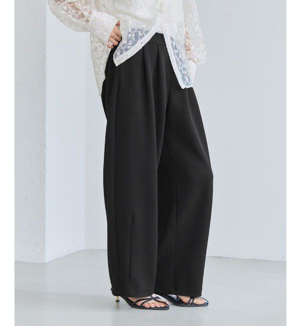 VIS「カットカーブスラックスパンツ」|スラックス|ブラック(01)