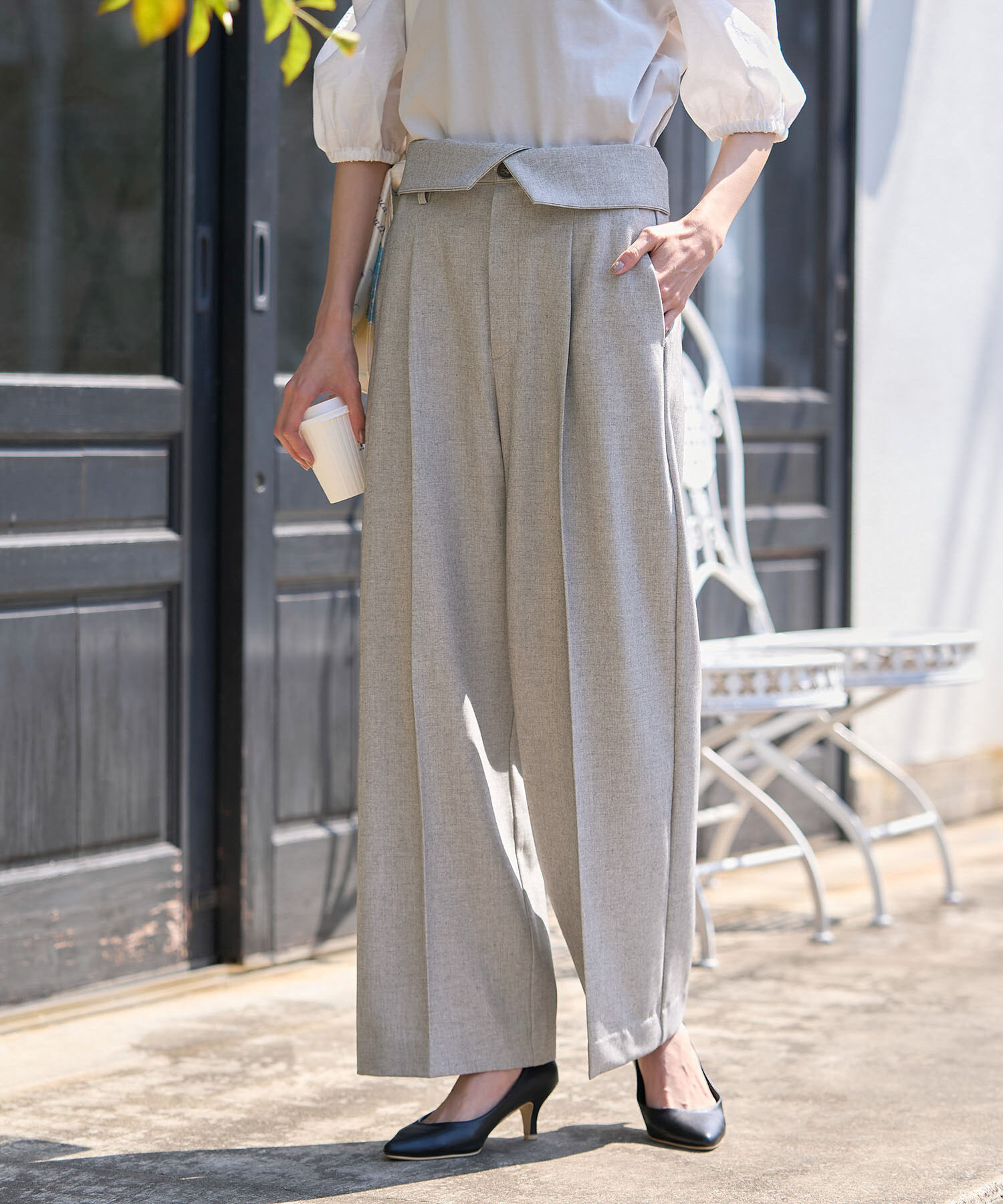 Rope&rsquo;Picnic「【ご好評につき新色追加決定！】リネン混シャンブレーパンツ/セットアップ対応・UVケア」|その他|