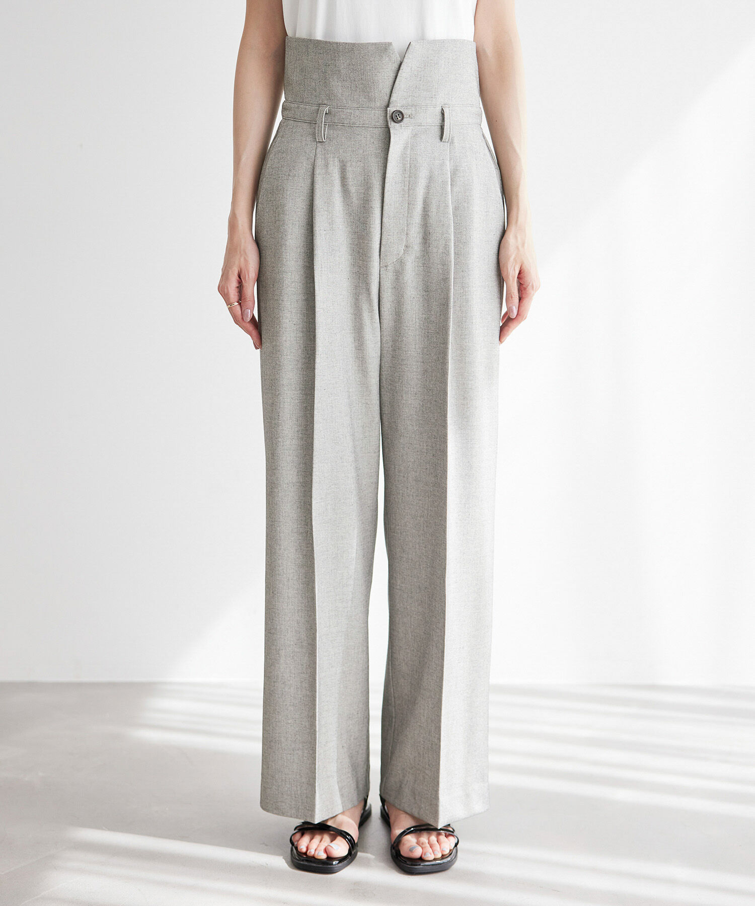 Rope&rsquo;Picnic「【ご好評につき新色追加決定！】リネン混シャンブレーパンツ/セットアップ対応・UVケア」|その他|