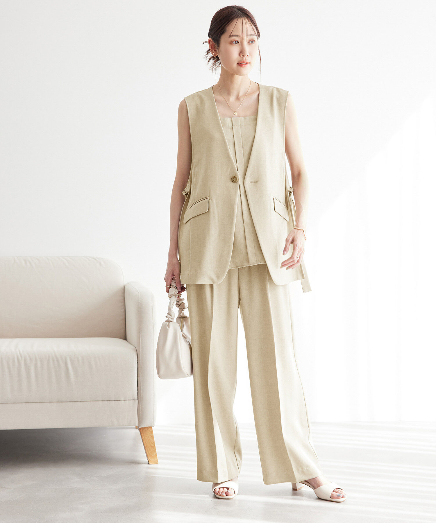 Rope&rsquo;Picnic「【ご好評につき新色追加！】チュニックビスチェ/セットアップ対応・UVケア」|キャミソール|