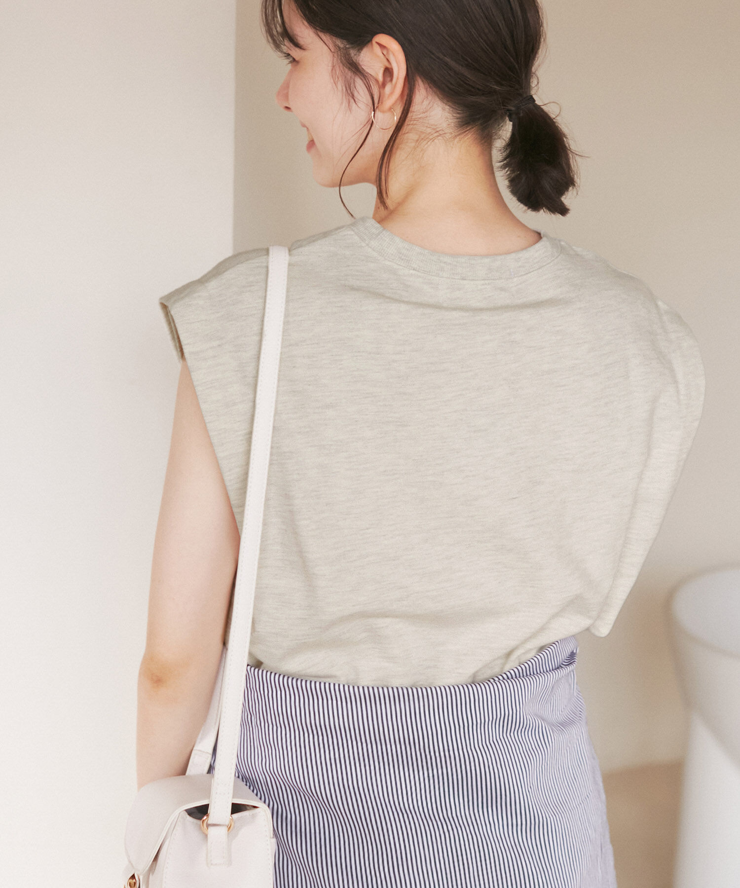 ROPE' PICNIC R「汗染み防止/バックスリットフレンチスリーブミニ裏毛プルオーバー」|スウェット・ジャージ|