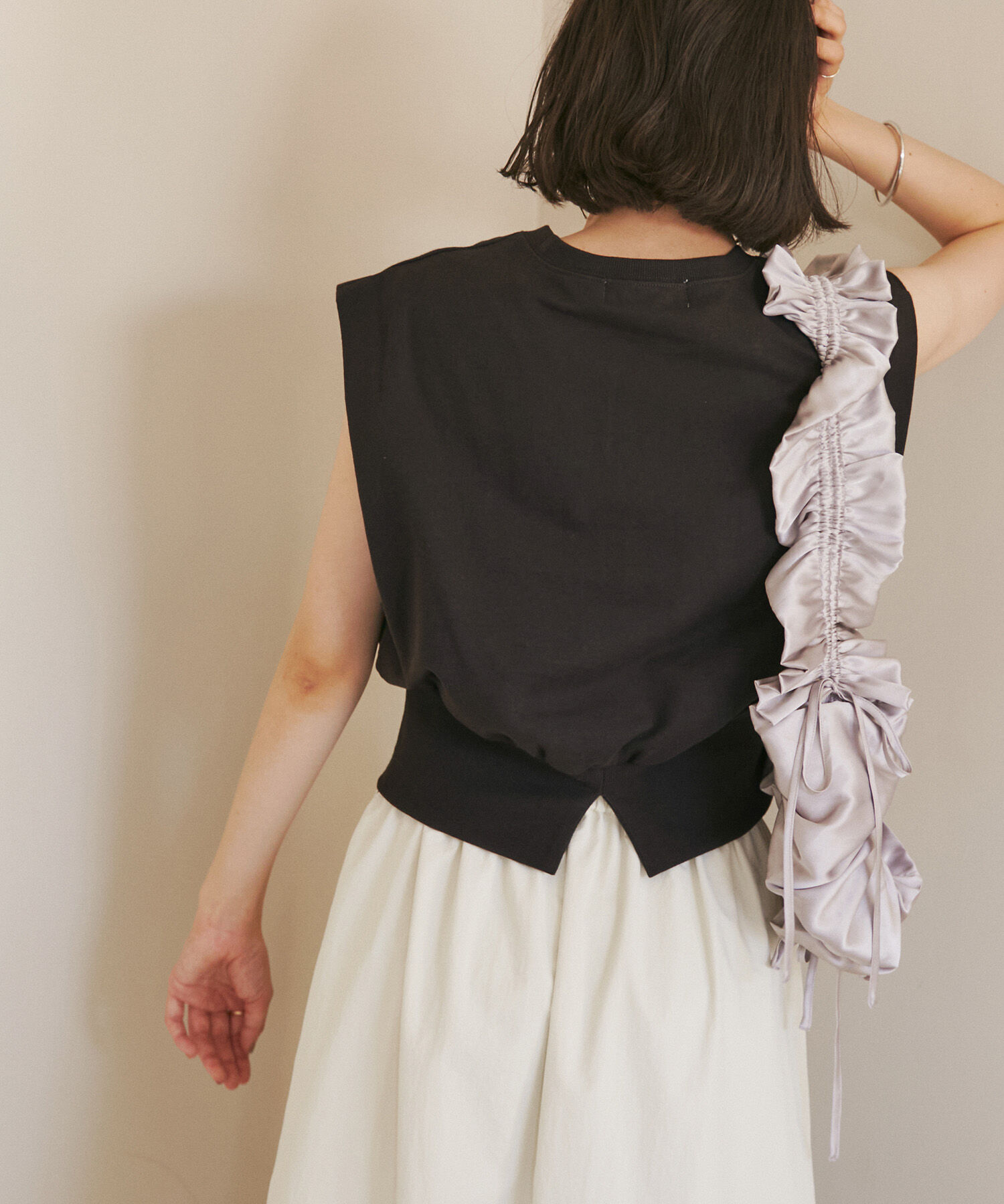 ROPE' PICNIC R「汗染み防止/バックスリットフレンチスリーブミニ裏毛プルオーバー」|スウェット・ジャージ|