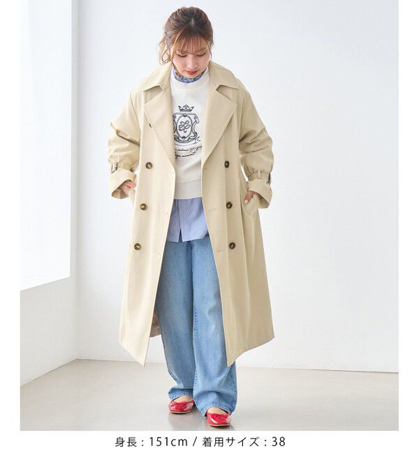 Rope&rsquo;Picnic「【低身長・小柄さん向け/撥水加工・花粉ガード】トレンチコート」|トレンチコート|