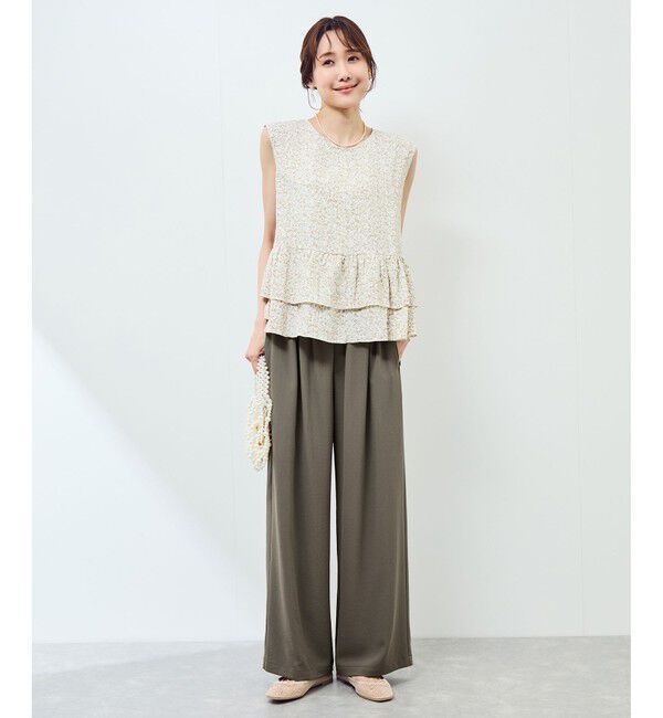 Rope&rsquo;Picnic「ジョガーイージーワイドパンツ/セットアップ対応」|チノ|