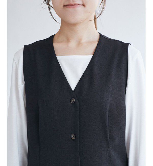 Rope&rsquo;Picnic「【低身長・小柄さんサイズ】ウールライクウエストタックジャンパースカート/セットアップ対応」|ワンピース|