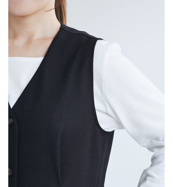 Rope&rsquo;Picnic「【低身長・小柄さんサイズ】ウールライクウエストタックジャンパースカート/セットアップ対応」|ワンピース|