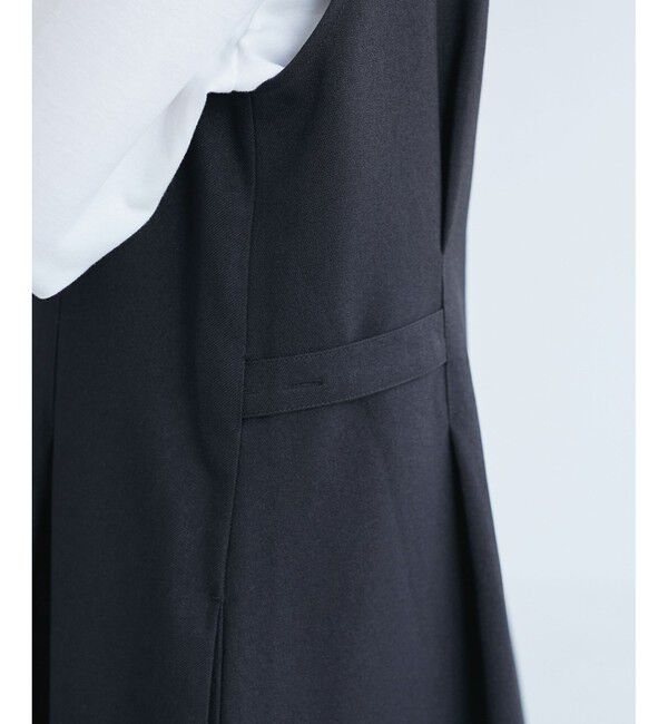 Rope&rsquo;Picnic「【低身長・小柄さんサイズ】ウールライクウエストタックジャンパースカート/セットアップ対応」|ワンピース|