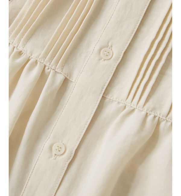 Rope&rsquo;Picnic「【UVケア・防シワ】羽織れるピンタックデザインペプラムシャツ」|シャツ・ブラウス|