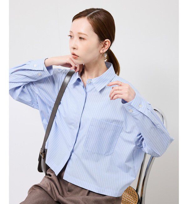 Rope&rsquo;Picnic「ベーシッククロップドシャツ/イージーケア」|シャツ・ブラウス|