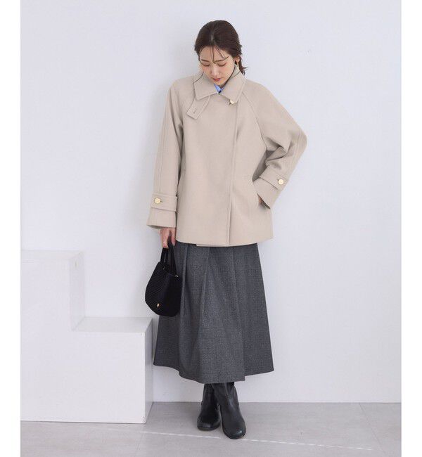 Rope&rsquo;Picnic「ジャージーメルトンシリーズ 金ボタンミドル丈コート/リンクコーデ」|その他|