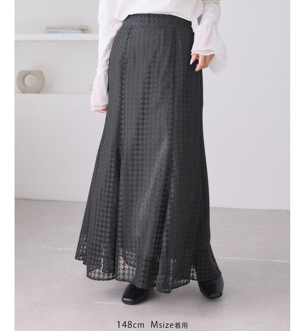 Rope&rsquo;Picnic「千鳥レースマーメイドスカード」|スカート|