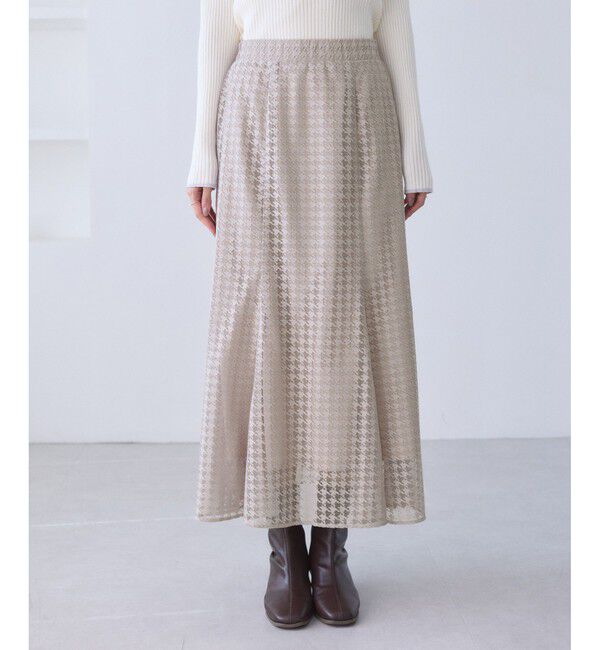 Rope&rsquo;Picnic「千鳥レースマーメイドスカード」|スカート|
