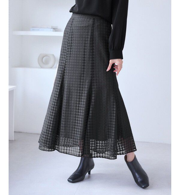 Rope&rsquo;Picnic「千鳥レースマーメイドスカード」|スカート|