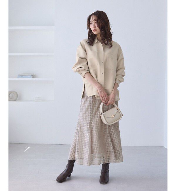 Rope&rsquo;Picnic「千鳥レースマーメイドスカード」|スカート|