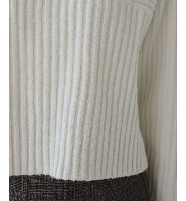 Rope&rsquo;Picnic「もちもちリブ切り替えニットプルオーバー/イージーケア・リンクコーデ」|ニット・セーター|