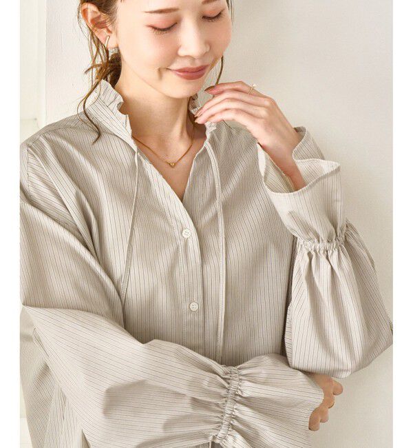 Rope&rsquo;Picnic「フリルレイヤードシャツ」|シャツ・ブラウス|ベージュ(27)