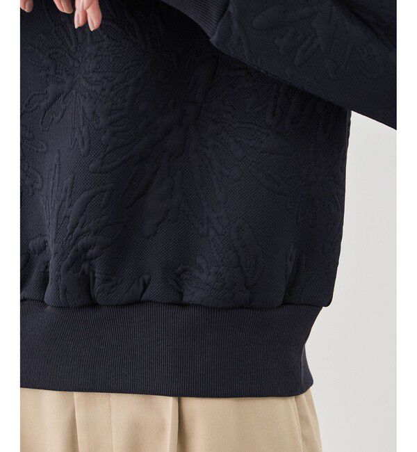 Rope&rsquo;Picnic「2WAYボートネック花柄ふくれジャガードプルオーバー」|スウェット・ジャージ|
