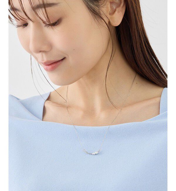 ROPE PICNIC PASSAGE「パールカーブラインショートネックレス」|ネックレス|