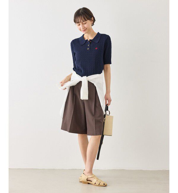 Rope&rsquo;Picnic「【BEVERLY HILLS POLO CLUB別注】ポロカラーケーブルニット/リンクコーデ」|ニット・セーター|