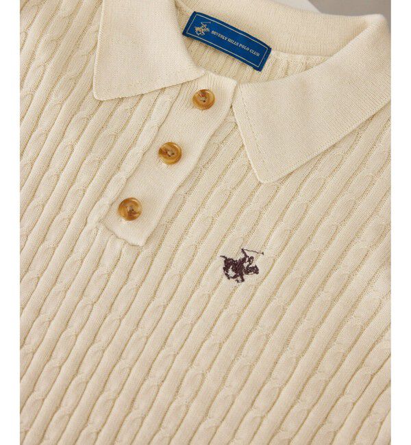 Rope&rsquo;Picnic「【BEVERLY HILLS POLO CLUB別注】ポロカラーケーブルニット/リンクコーデ」|ニット・セーター|