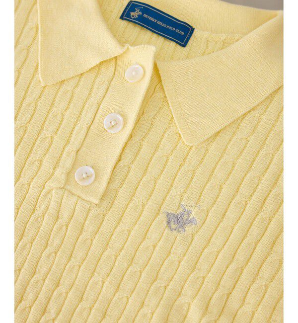 Rope&rsquo;Picnic「【BEVERLY HILLS POLO CLUB別注】ポロカラーケーブルニット/リンクコーデ」|ニット・セーター|