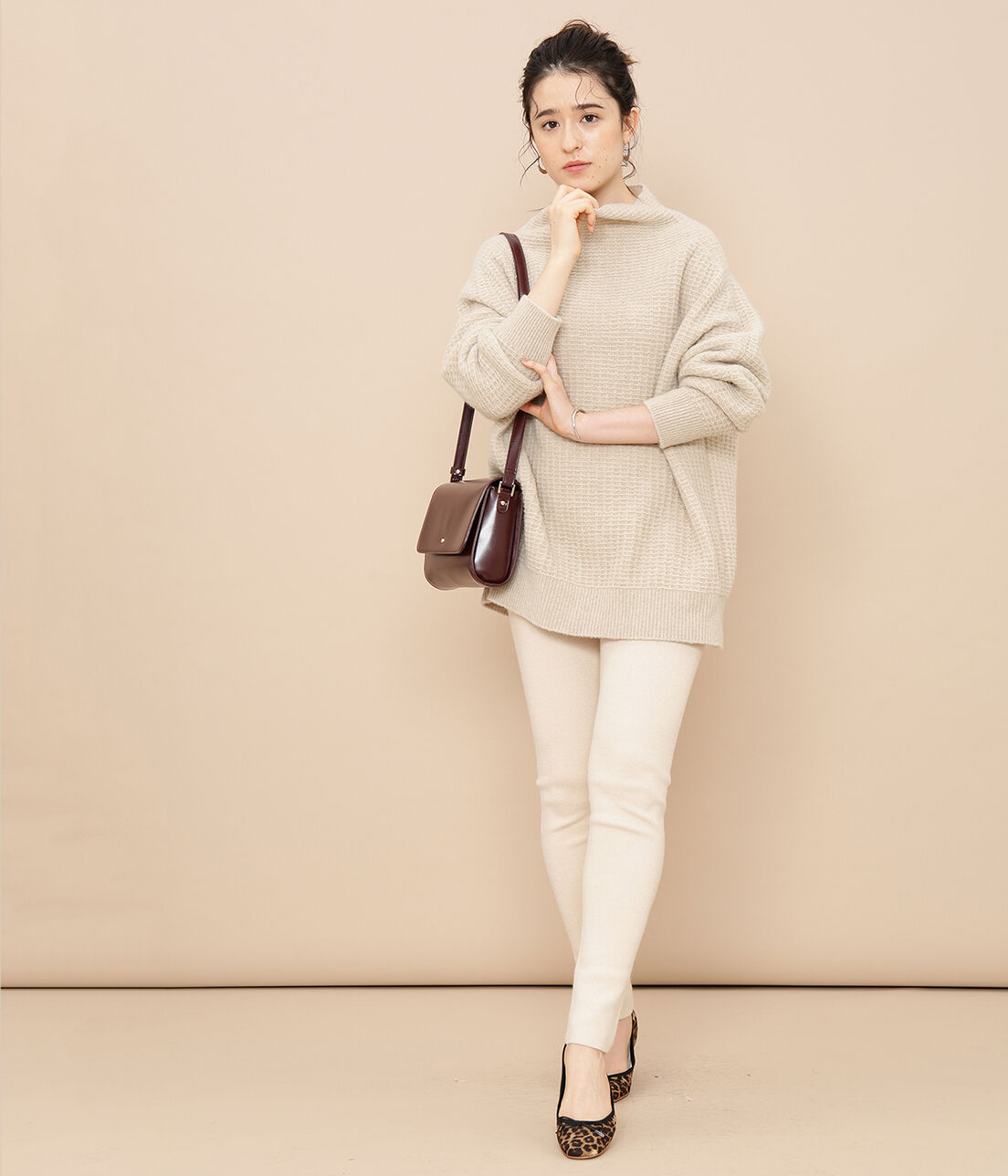 ADAM ET ROPE'「ソリッドスリットレギンス」|レギンス・スパッツ|