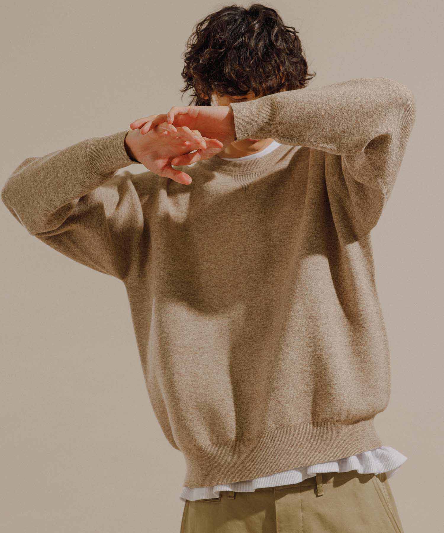 ADAM ET ROPE'「杢スウェット クルーネック ニットプルオーバー / ヘビーウエイト / ユニセックス」|ニット・セーター|