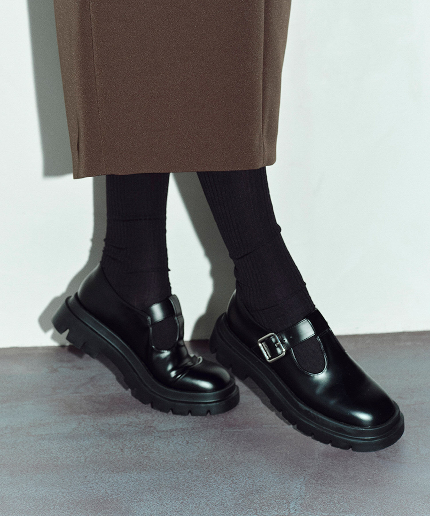 ADAM ET ROPE'「晴雨兼用トラックソールベルテッドシューズ」|その他|ブラック(01)