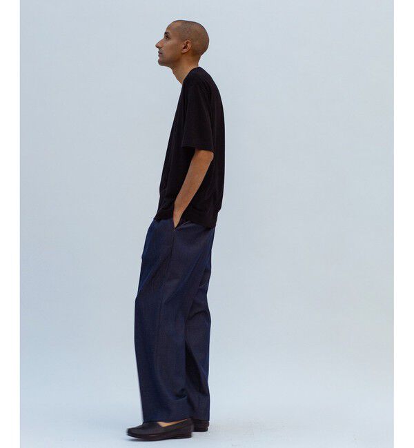 ADAM ET ROPE'「NIKKE ワイド イージー スラックスデニム / ADAM ET ROPE' JEANS -GRID-」|デニム|