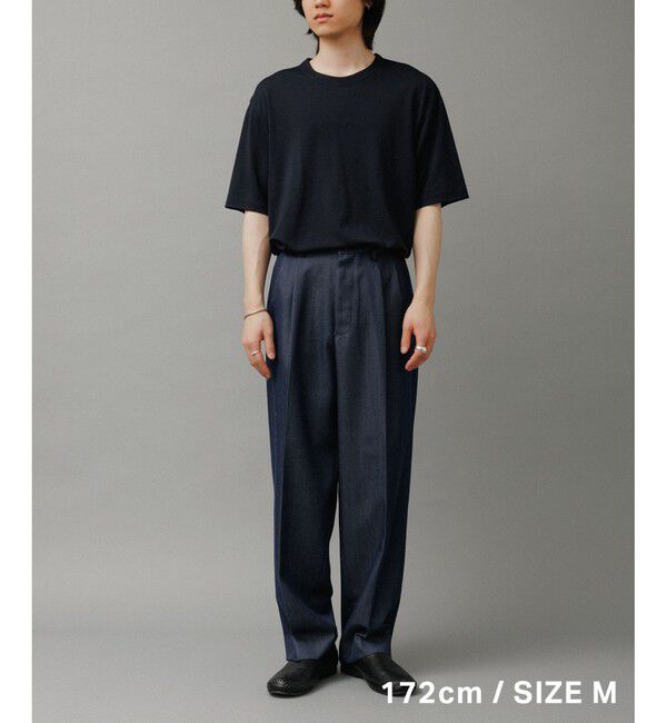 ADAM ET ROPE'「NIKKE ワイド イージー スラックスデニム / ADAM ET ROPE' JEANS -GRID-」|デニム|